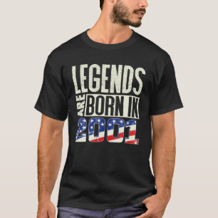 Made In Legends Born In 2001 Vintage Aged 19 Years T-Shirt