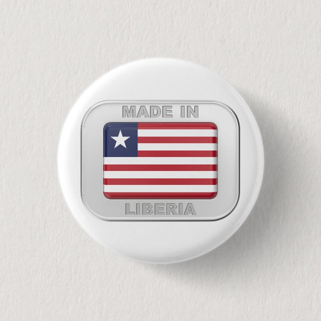 Made in Liberia 3 Cm Round Badge (Front)