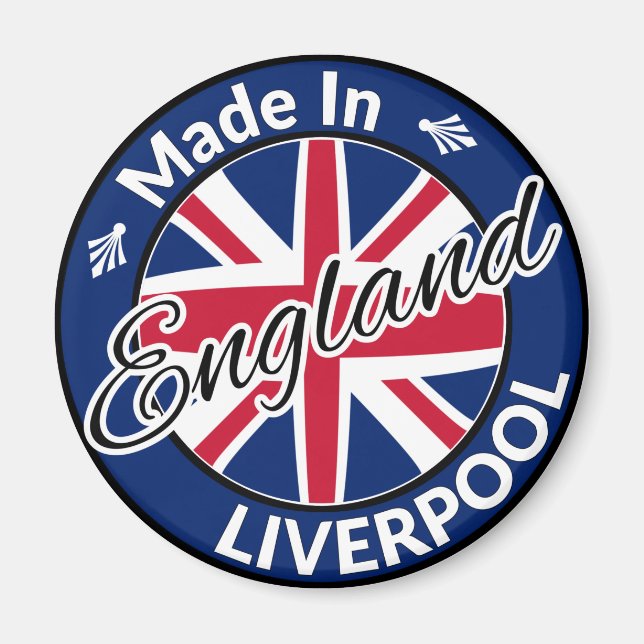 Made in Liverpool England Union Jack Flag Magnet (Front)