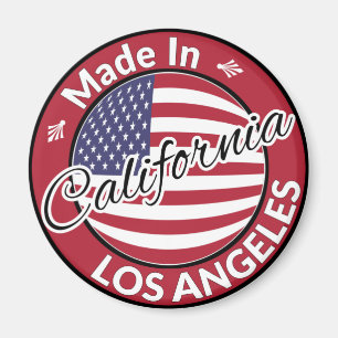 Made in Los Angeles California Stars Stripes Flag Magnet