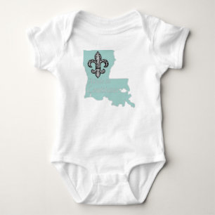 Made in Louisiana Fleur de Lys Baby Creeper Romper