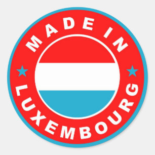 made in luxembourg country flag product label