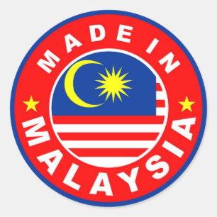 made in malaysia country flag product label
