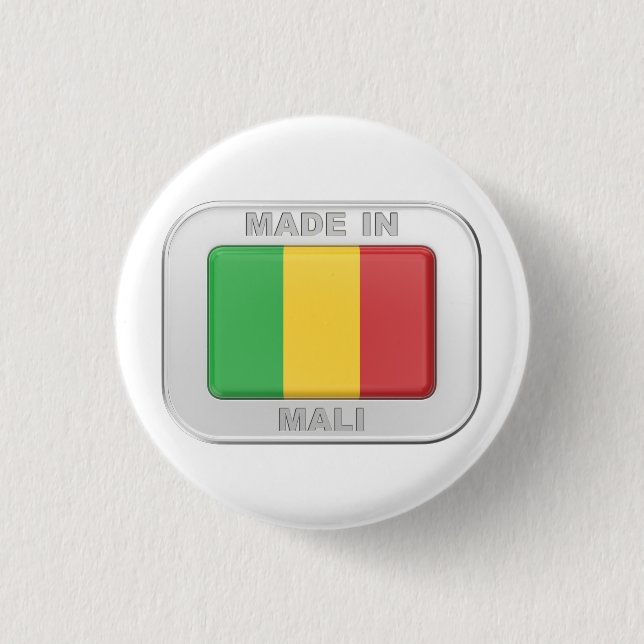 Made in Mali 3 Cm Round Badge (Front)