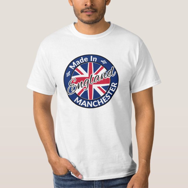 Made in Manchester England Union Jack Flag T-Shirt (Front)