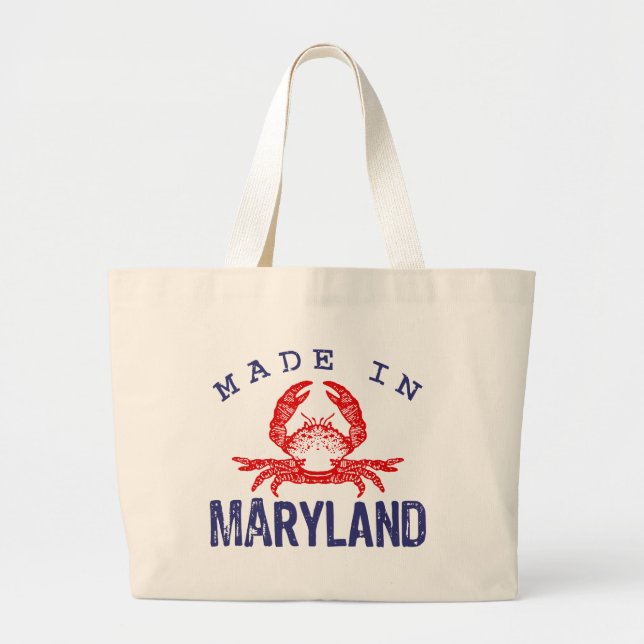 Made In Maryland Large Tote Bag (Front)