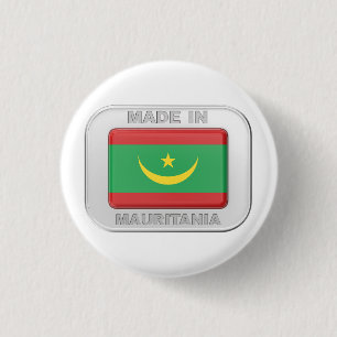 Made in Mauritania 3 Cm Round Badge