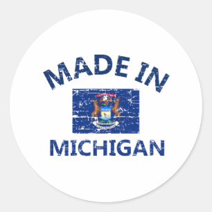Made in MICHIGAN Classic Round Sticker