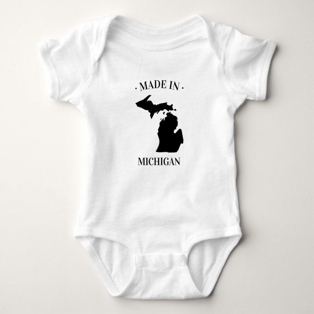 Made in Michigan MI Baby Bodysuit (Front)