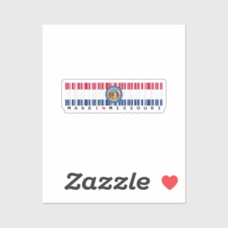 Made in Mississippi Barcode Flag Sticker – State