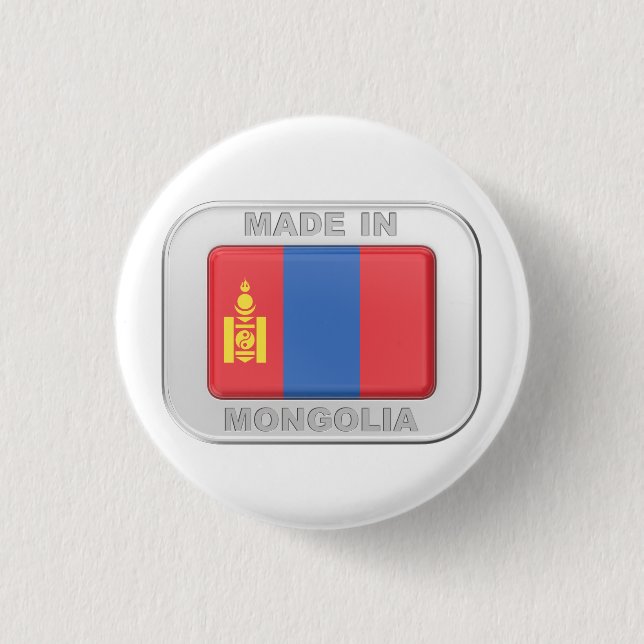 Made in Mongolia 3 Cm Round Badge (Front)