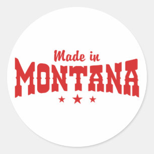 Made In Montana Classic Round Sticker