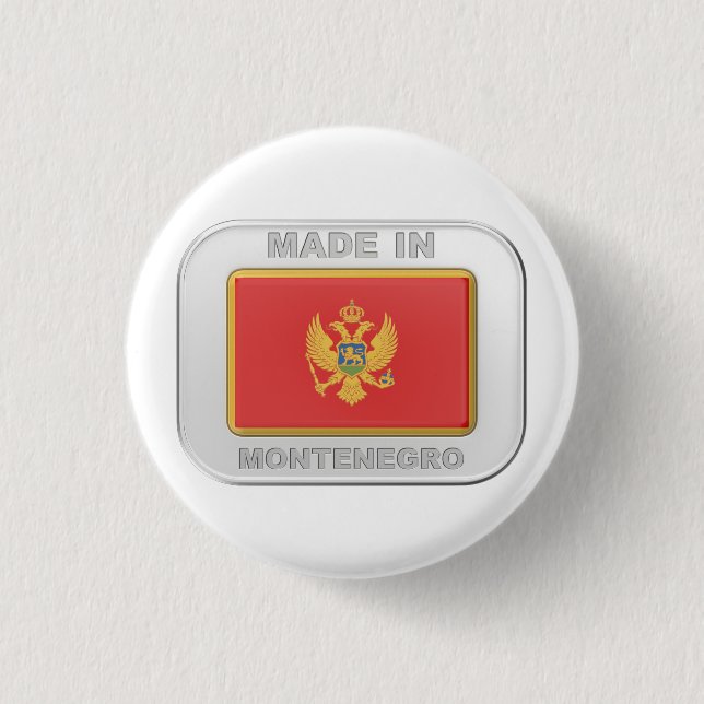 Made in Montenegro 3 Cm Round Badge (Front)