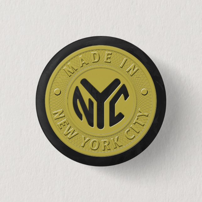 Made In New York 3 Cm Round Badge (Front)