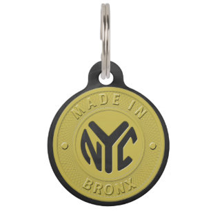 Made In New York Bronx Pet Tag