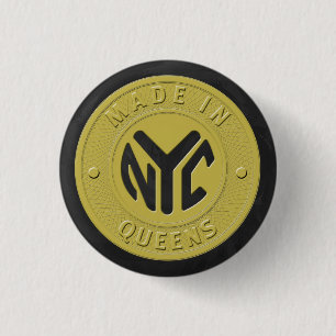 Made In New York Queens 3 Cm Round Badge