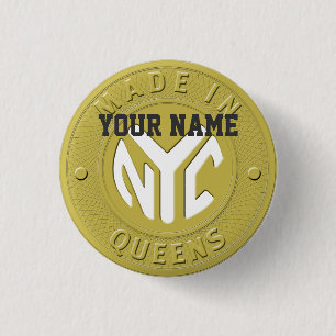 Made In New York Queens 3 Cm Round Badge