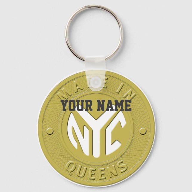 Made In New York Queens Key Ring (Front)