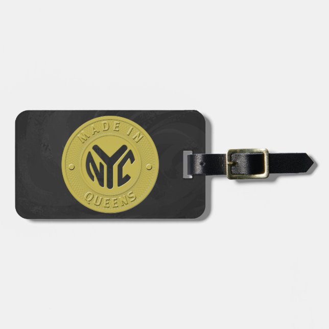 Made In New York Queens Luggage Tag (Front Horizontal)