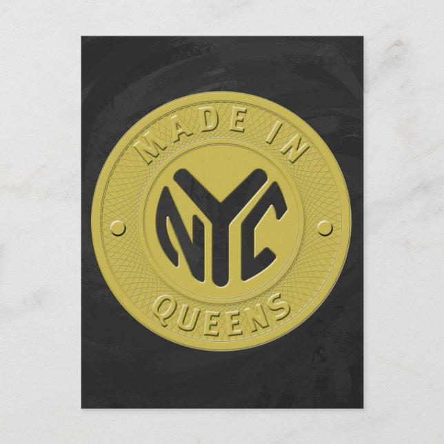 Made In New York Queens Postcard (Front)