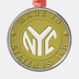Made In New York Staten Island Metal Tree Decoration