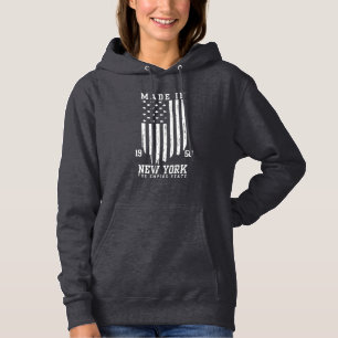Made in New York the Empire State 1958 Birth Year Hoodie