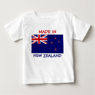 Made in New Zealand with New Zealand Flag Baby T-Shirt