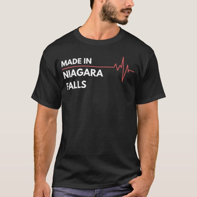 Made In Niagara Falls Ontario Canada Place Of Birt T-Shirt (Front)