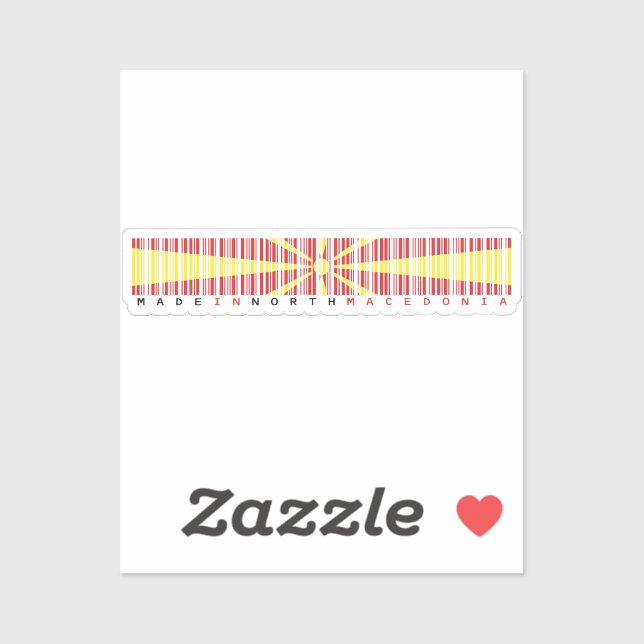 Made in North Macedonia Barcode Flag (Sheet)