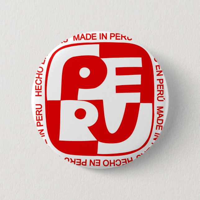 Made In Peru 6 Cm Round Badge (Front)