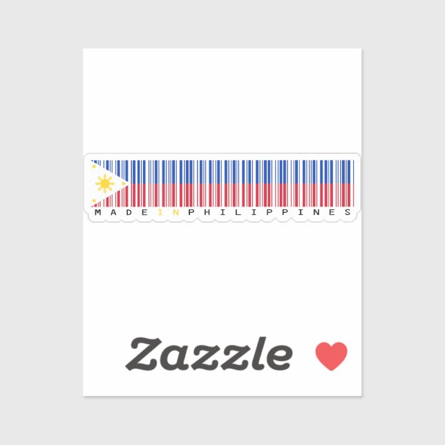 Made in Philippines Barcode Flag Design (Sheet)