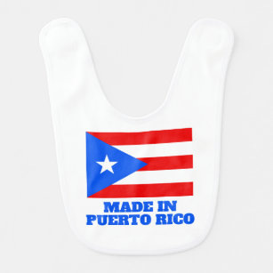 Made in Puerto Rico funny baby bib for newborn