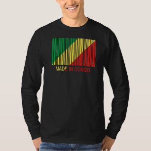 Made in Republic Congo Flag Barcode Premium T-Shirt