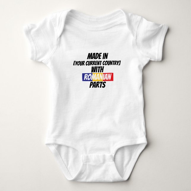 Made in Romania Baby Bodysuit (Front)