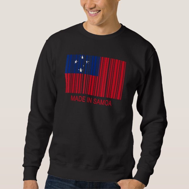 Made in Samoa Flag Barcode Sweatshirt (Front)