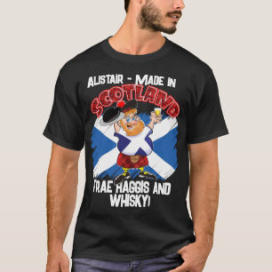 Made in SCOTLAND 0- draw Haggis and Whisky T-Shirt
