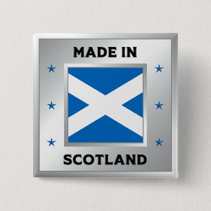 Made In Scotland 15 Cm Square Badge