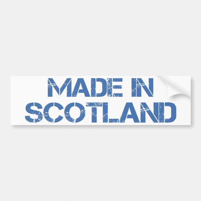 Made In Scotland Bumper Sticker (Front)