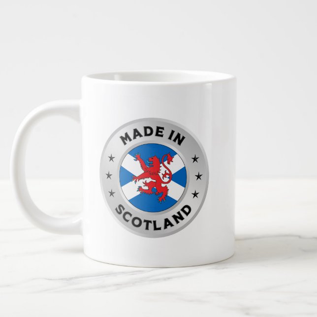 Made In Scotland Large Coffee Mug (Left)