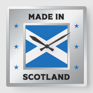 Made In Scotland Square Wall Clock