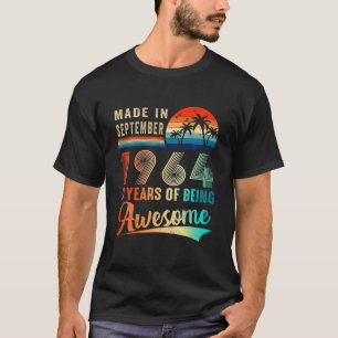 Made In September 1964 57 Years Of Being Awesome V T-Shirt