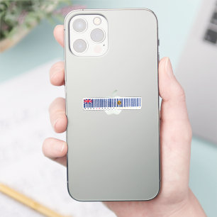Made in South Australia Barcode Flag Sticker