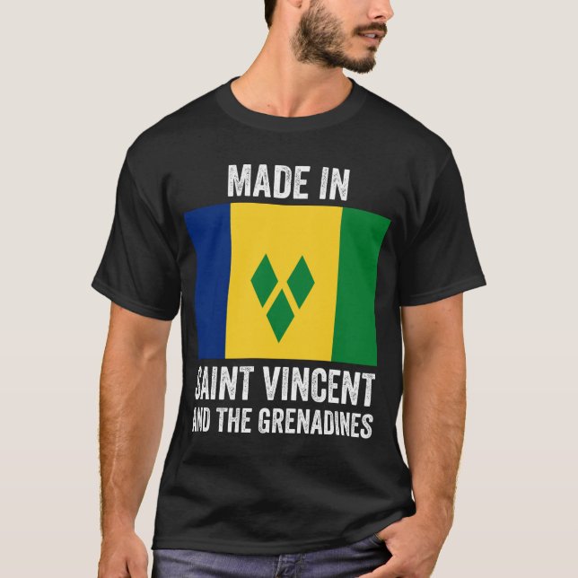 Made in St Vincent and the Grenadines // Flag T-Shirt (Front)