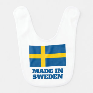 Made in Sweden funny baby bib for newborn child