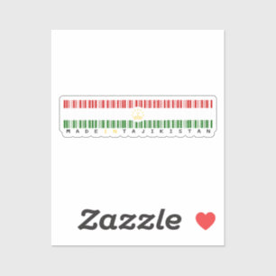 Made in Tajikistan Barcode Flag Design