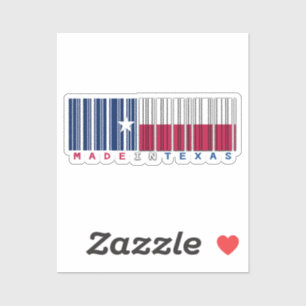 Made in Texas Barcode Flag State Pride