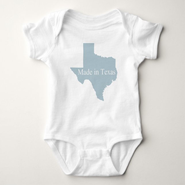 Made in Texas Blue Infant Creeper Bodysuit Romper (Front)