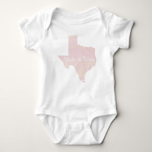 Made in Texas Girl Infant Creeper Bodysuit Romper (Front)