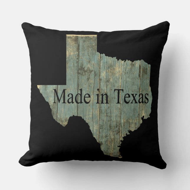 Made in Texas Square Throw Pillow (Front)