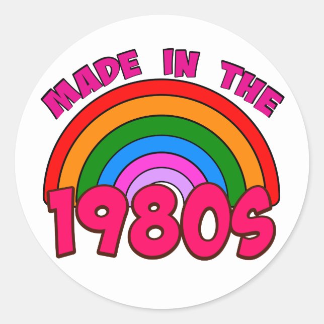 Made in the 1980s classic round sticker (Front)